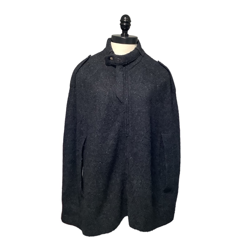 BCBG MAXAZRIA Wool Blend Scarf Coat/Cape - One Size
